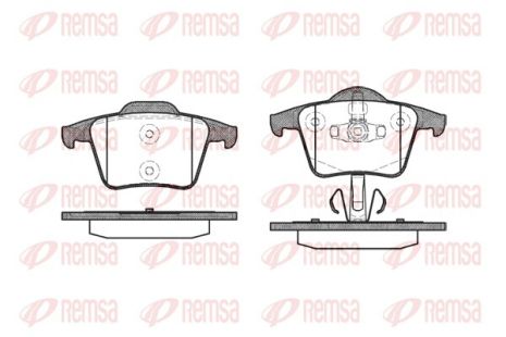 Комплект тормозных колодок MB C-CLASS, VOLVO XC90, RENAULT VEL, REMSA (104400)