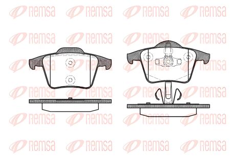 Комплект тормозных колодок для MB C-CLASS и других моделей, REMSA (104400)
