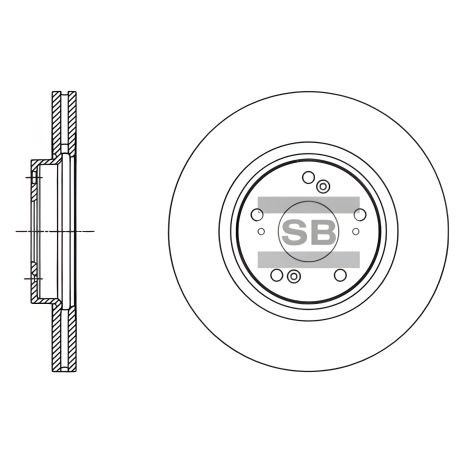 Тормозной диск для HONDA ACCORD, SANGSIN (SD4112)