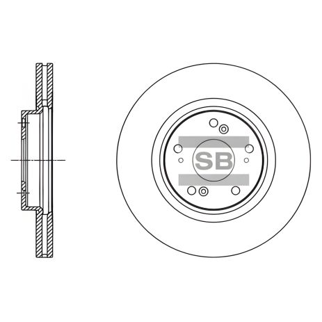 Гальмівний диск для HONDA ACCORD, SANGSIN (SD4112)