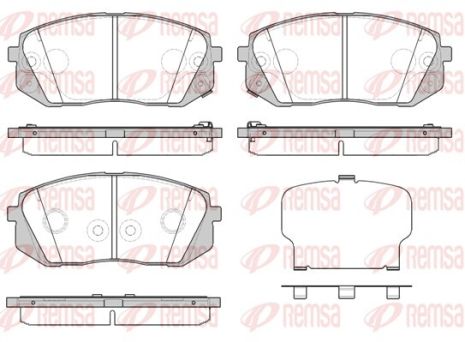 Комплект гальмівних колодок HYUNDAI KONA, KIA OPTIMA, REMSA (130252)