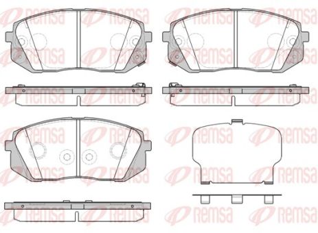 Комплект гальмівних колодок HYUNDAI KONA, KIA OPTIMA, REMSA (130252)