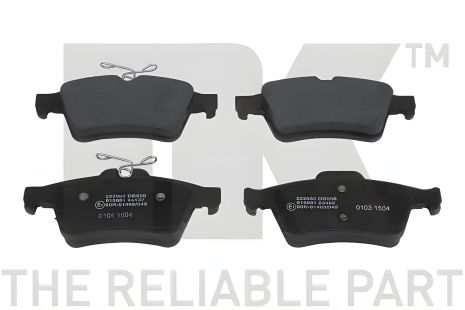 Комплект тормозных колодок CITROËN C5, CADILLAC BLS, VOLVO V40, NK (222562) Комплект тормозных колодок CITROËN C5, CADILLAC BLS, VOLVO V40, NK (222562)