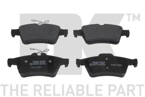 Комплект гальмівних колодок CITROËN C5, CADILLAC BLS, VOLVO V40, NK (222562) Комплект гальмівних колодок CITROËN C5, CADILLAC BLS, VOLVO V40, NK (222562)