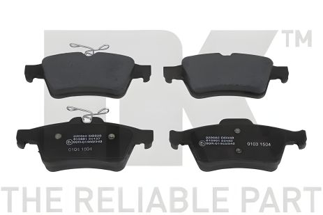 Гальмівні колодки для CITROËN C5, CADILLAC BLS, VOLVO V40, NK (222562) Гальмівні колодки для CITROËN C5, CADILLAC BLS, VOLVO V40, NK (222562)