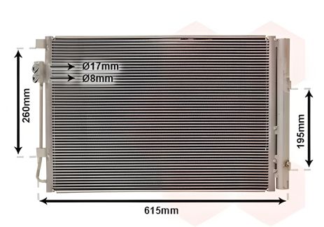 Конденсор кондиционера радиатора KIA RIO, HYUNDAI ACCENT, Van Wezel (82005269) Конденсор кондиционера радиатора KIA RIO, HYUNDAI ACCENT, Van Wezel (82005269)