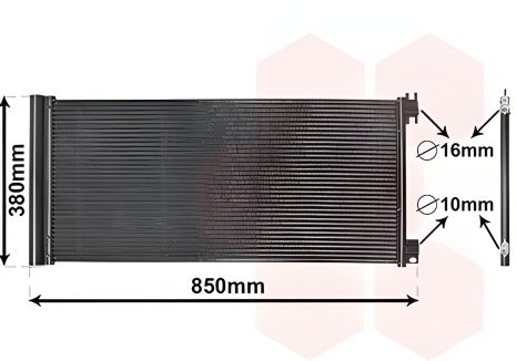 Радиатор конденсора кондиционера для NISSAN NV300/FIAT TALENTO, Van Wezel (43015702)