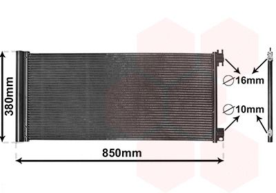 Радиатор, конденсор кондиционера NISSAN NV300, FIAT TALENTO, Van Wezel (43015702)