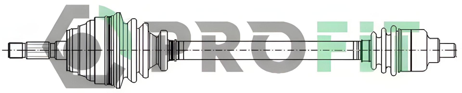 Приводний вал піввісь для Renault 19, від Profit (27300075) Приводний вал піввісь для Renault 19, від Profit (27300075)