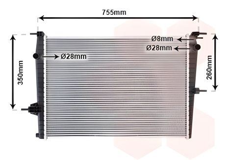 Двигательный радиатор RENAULT FLUENCE, Van Wezel (43002458)