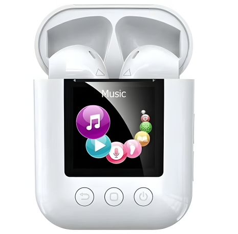 REMAX TWS-19 Digital Player бездротові навушники, BT5.0, IPX4, 50mAh, 700mAh, 3-4.5h, white