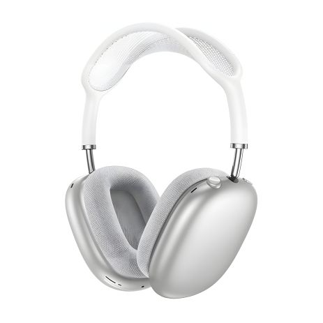 Безпроводові навушники HOCO W58, активне шумозаглушення, BT5.4, 500mAh, 40-50h, Type-C, розумний футляр, сріблясті