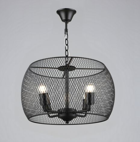Люстра підвісна в стилі лофт металева Sirius B S2460/4 BK чорна