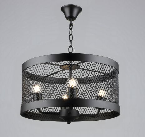 Люстра підвісна чорна металева в стилі лофт Sirius B S2459/4 BK Люстра підвісна чорна металева в стилі лофт Sirius B S2459/4 BK