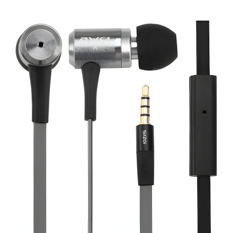 Дротові навушники AWEI ES-120i, 3.5mm, 1.2m, grey Дротові навушники AWEI ES-120i, 3.5mm, 1.2m, grey