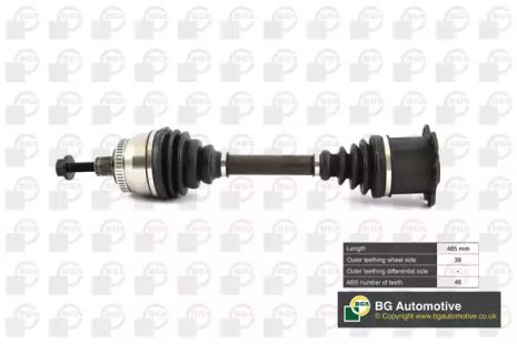 Вал приводной, полуось RENAULT LAGUNA, SEAT ALHAMBRA, FORD GALAXY, BGA (DS2333A)