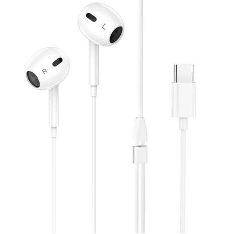 Навушники HOCO M1 Max Type-C crystal earphones with mic white Навушники HOCO M1 Max Type-C crystal earphones with mic white