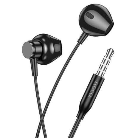 Дротові навушники HOCO M125 Smart metal universal earphones with microphone, 3.5mm, 1.2m, black