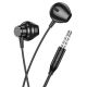 Дротові навушники HOCO M125 Smart metal, 3.5mm, 1.2m, чорні Дротові навушники HOCO M125 Smart metal, 3.5mm, 1.2m, чорні