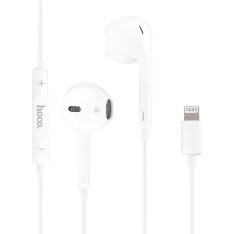 Дротові навушники HOCO M111 Primer digital headset Lightning, 1.2m, white