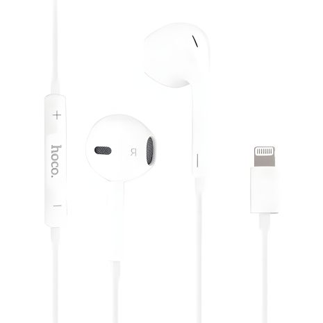 Дротові навушники HOCO M111 Primer digital headset Lightning, 1.2m, white Дротові навушники HOCO M111 Primer digital headset Lightning, 1.2m, white
