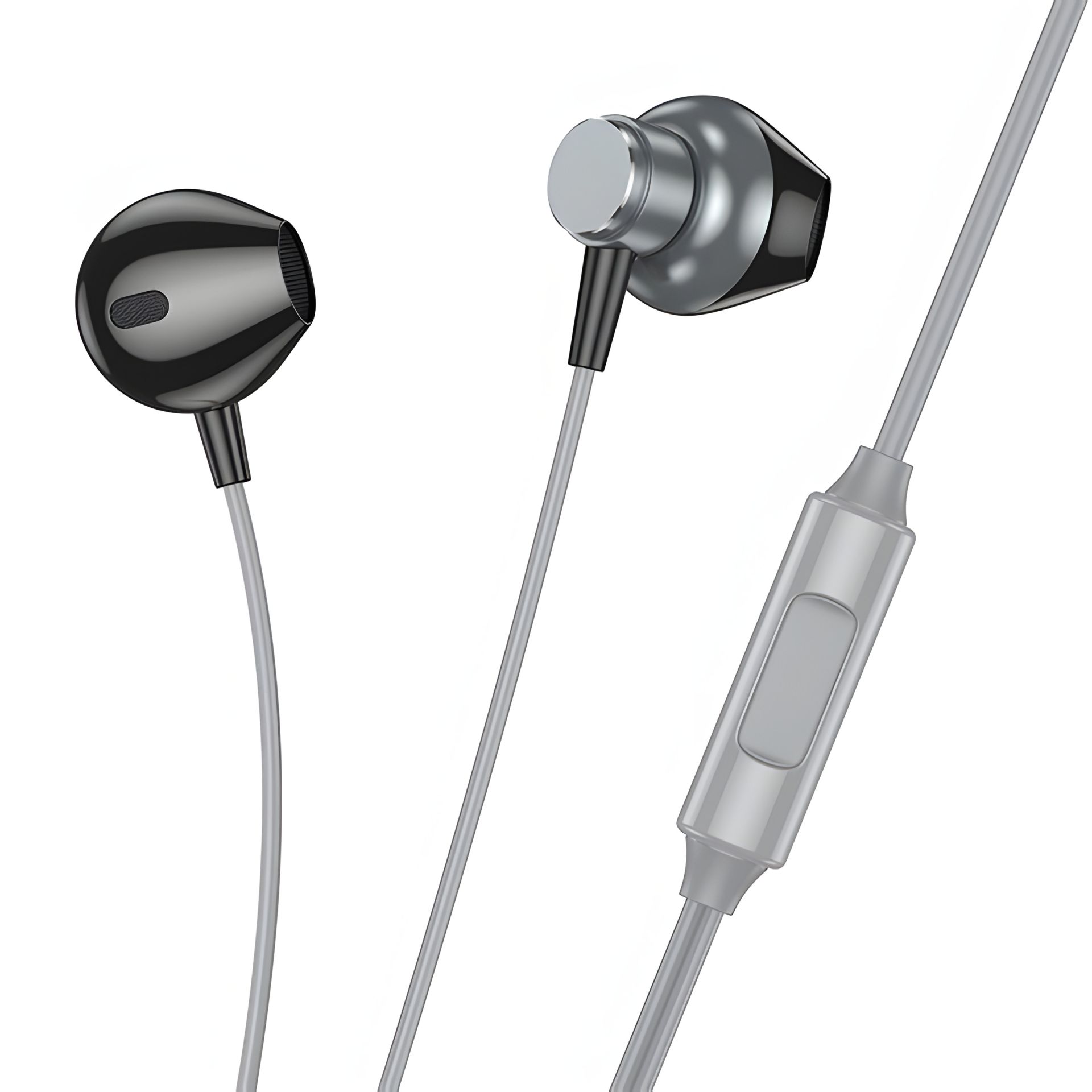 Наушники HOCO M125 Smart metal universal earphones with microphone metal-grey Наушники HOCO M125 Smart metal universal earphones with microphone metal-grey