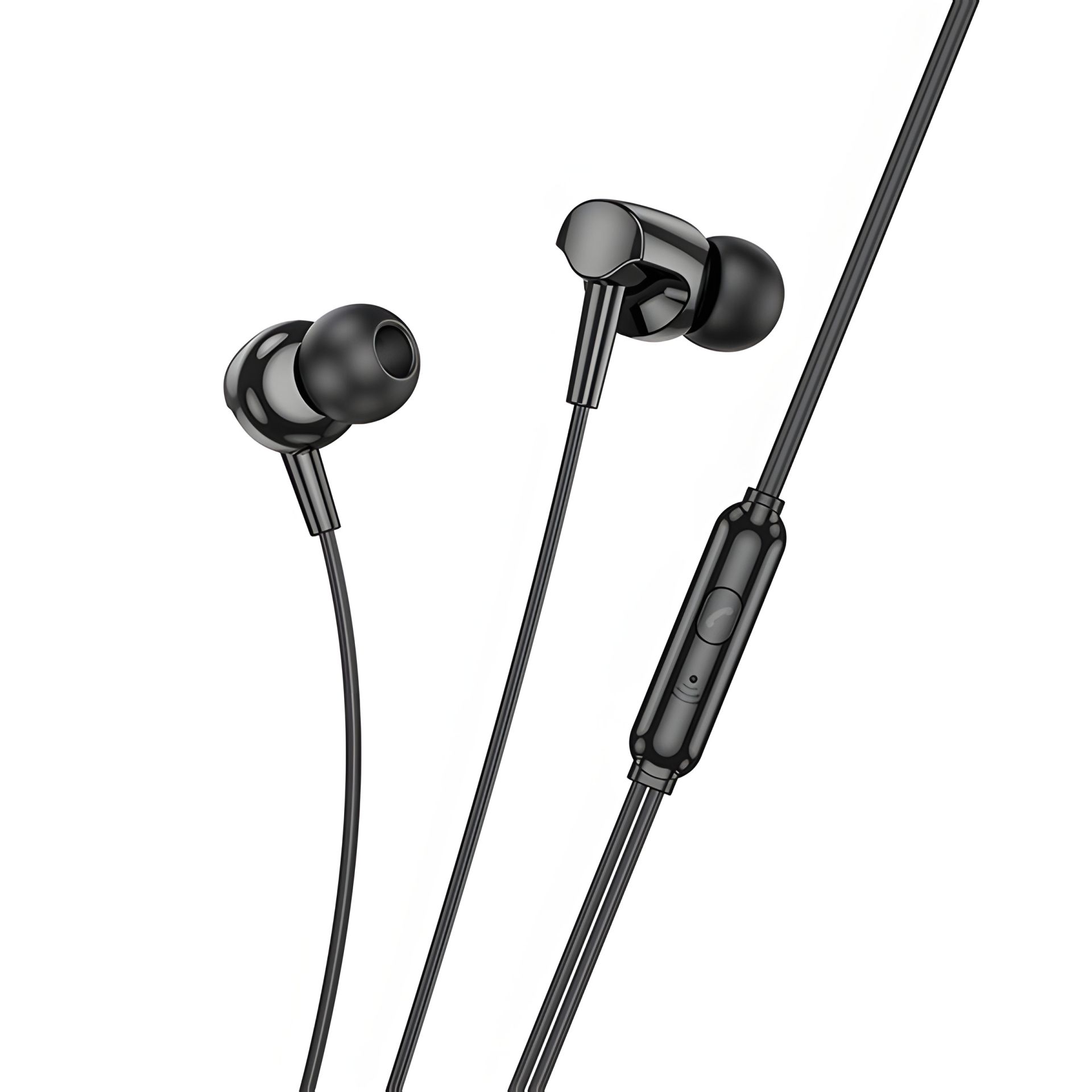 Дротові навушники HOCO M112 Story universal earphones with microphone, 3.5mm, 1.2m, black Дротові навушники HOCO M112 Story universal earphones with microphone, 3.5mm, 1.2m, black