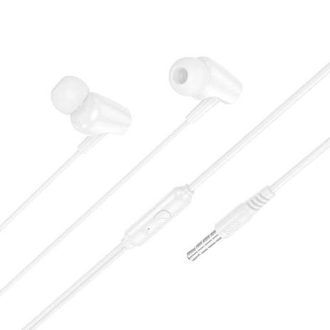 Дротові навушники HOCO M112 Story universal earphones with microphone, 3.5mm, 1.2m, white