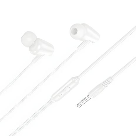 Дротові навушники HOCO M112 Story universal earphones with microphone, 3.5mm, 1.2m, white Дротові навушники HOCO M112 Story universal earphones with microphone, 3.5mm, 1.2m, white