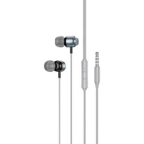 Наушники HOCO M122 Power metal universal earphones with microphone metal-grey Наушники HOCO M122 Power metal universal earphones with microphone metal-grey