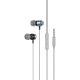 Наушники HOCO M122 Power metal universal earphones with microphone metal-grey