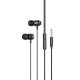 Дротові навушники HOCO M122 Power metal universal earphones with microphone, 3.5mm, 1.2m, black