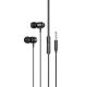 Дротові навушники HOCO M122 Power metal universal earphones with microphone, 3.5mm, 1.2m, black