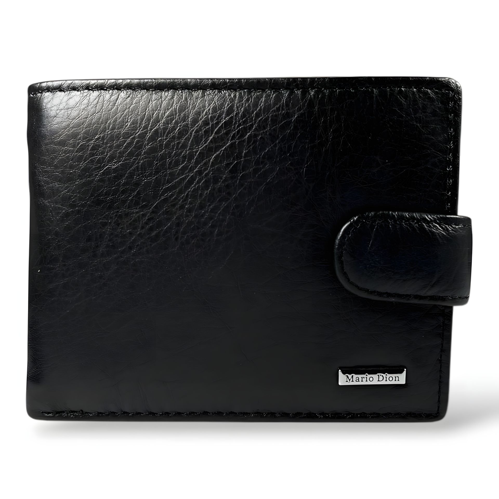 Мужской кожаный кошелек из натуральной черной кожи Мужской кожаный кошелек из натуральной черной кожи