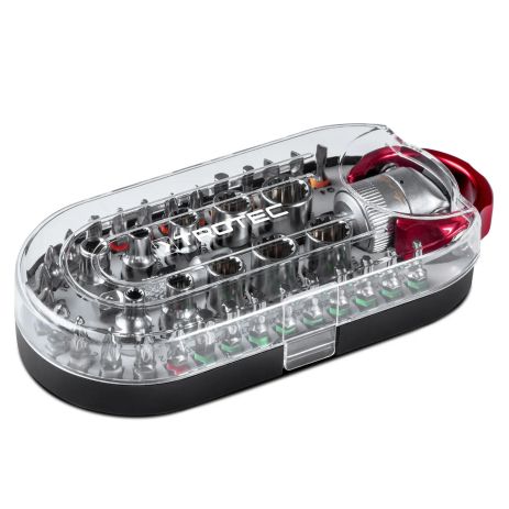 Викрутка з набором біт Trotec 40 pieces Bit and Socket Wrench Set (6200001005) Викрутка з набором біт Trotec 40 pieces Bit and Socket Wrench Set (6200001005)