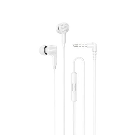 Дротові навушники HOCO M102 Ingenious universal earphones with microphone, 3.5mm, 1.2m, white