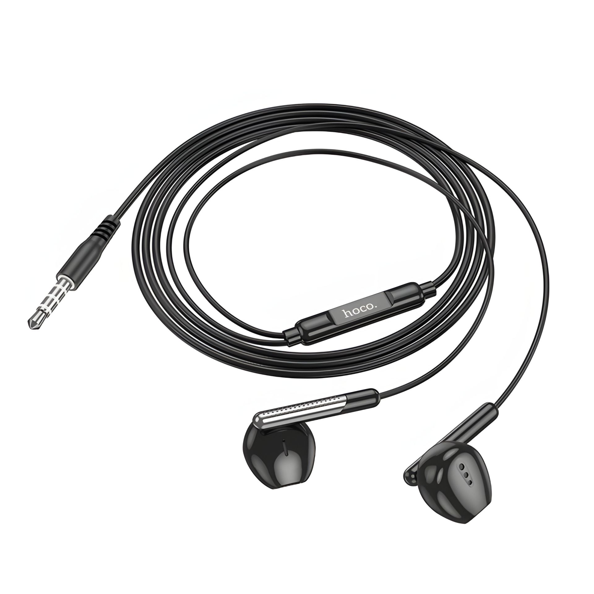 HOCO M123 Glory black universal earphones with microphone HOCO M123 Glory black universal earphones with microphone