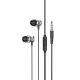 Дротові навушники HOCO M106 Fountain metal universal earphones with microphone, 3.5mm, 1.2m, grey