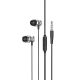 Дротові навушники HOCO M106 Fountain metal universal earphones with microphone, 3.5mm, 1.2m, grey