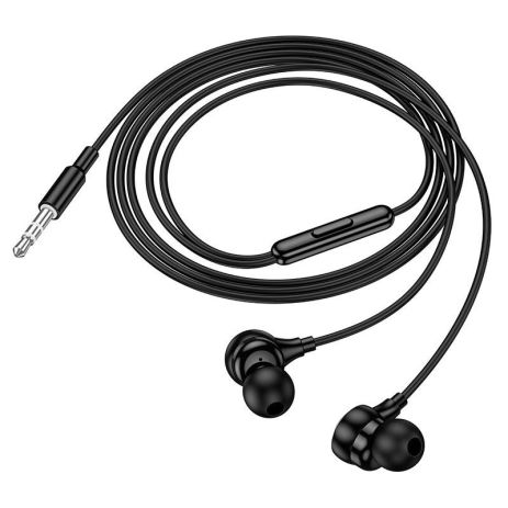 Наушники HOCO M116 Benevolent universal earphones with microphone |1.2M, 3.5mm| black