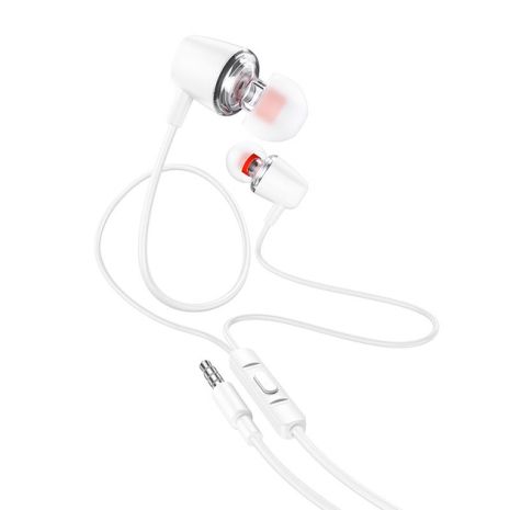 Наушники HOCO M107 Discoverer universal earphones with mic white