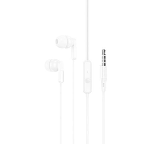 Наушники HOCO M121 Bright universal earphones with microphone white