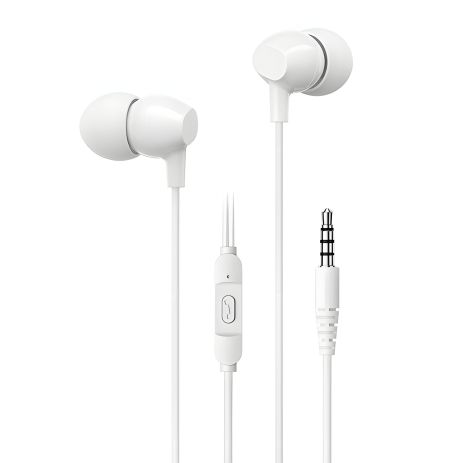 Дротова гарнітура USAMS In-Ear Earphone US-SJ594 EP-47, 3.5mm, 1.2m, white (білосніжна)