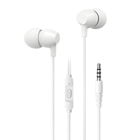 Дротова гарнітура USAMS In-Ear Earphone US-SJ594 EP-47, 3.5mm, 1.2m, white (білосніжна)
