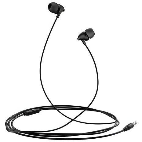 Дротові навушники USAMS In-ear Plastic EP-39, 3.5mm, 1.2m, black
