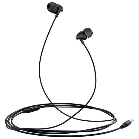 Дротові навушники USAMS In-ear Plastic EP-39, 3.5mm, 1.2m, black Дротові навушники USAMS In-ear Plastic EP-39, 3.5mm, 1.2m, black