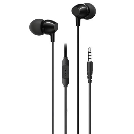 Дротова гарнітура USAMS In-Ear Earphone US-SJ594 EP-47 3.5мм 1.2м чорна Дротова гарнітура USAMS In-Ear Earphone US-SJ594 EP-47 3.5мм 1.2м чорна