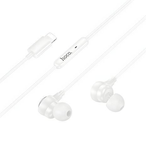 HOCO M116 Benevolent universal earphones with microphone |lightning, 1.2M| white