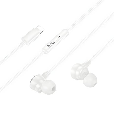 HOCO M116 Benevolent universal earphones with microphone |lightning, 1.2M| white