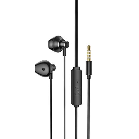 Дротові навушники HOCO M75 Belle Universal, 1.2m, Mic, 3.5mm, black